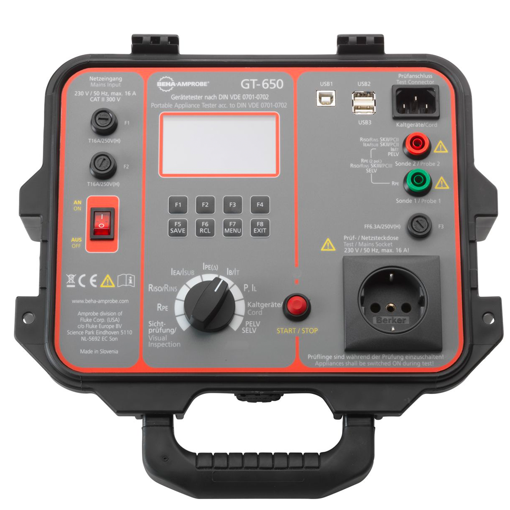 GT-650 Gerätetester nach DIN VDE 0701-0702
